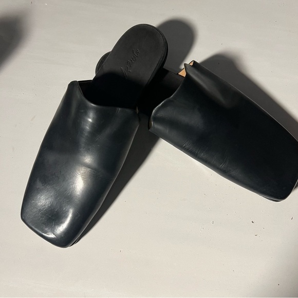 Marsell Black Leather Slip-On Mules - Picture 2 of 7